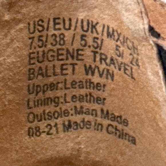 NWOB Gentle Souls by Kenneth Cole Eugene Woven Travel Ballet Flats 7.5M Leather - Picture 10 of 11
